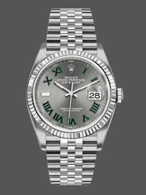 Rolex Datejust 126234 Slate Grey Wimbledon Dial 36MM Unisex Replica Watch