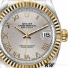 Rolex Datejust 179173 Silver Roman Numeral Dial 26MM Lady Replica Watch