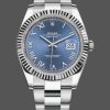 Rolex Datejust 126334 Fluted Bezel Blue Roman Numeral Dial 41MM Mens Replica Watch