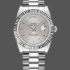 Rolex Day-Date 128239 White Gold Silver Index Dial 36MM Unisex Replica Watch