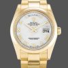 Rolex Day-Date 118208 Yellow Gold White Dial Roman Numeral 36mm Unisex Replica Watch