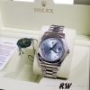 Rolex Day-Date 218206 Glacier Blue Diamond Roman Dial Platinum 41MM Mens Replica Watch