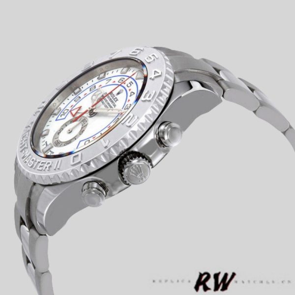 Rolex Yacht Master II 116689 White Dial Platinum 44mm Mens Replica Watch