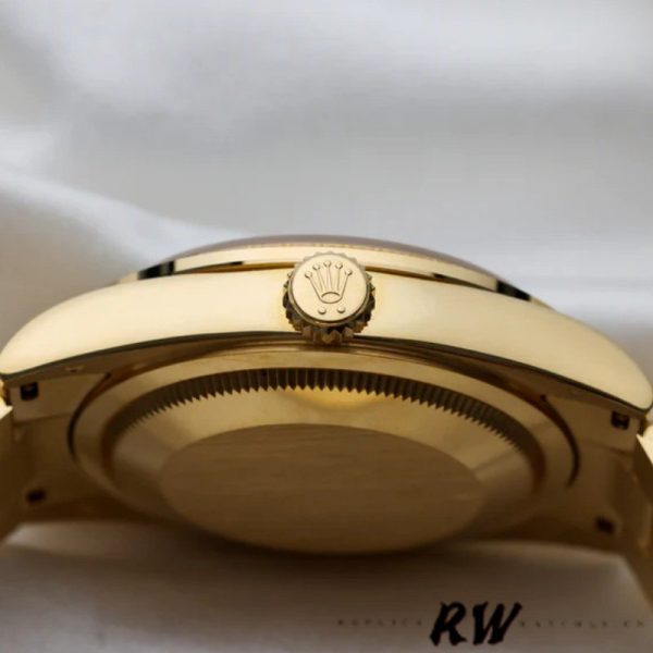 Rolex Day-Date 118388 Yellow Gold Silver Diamond Dial 36MM Unisex Replica Watch