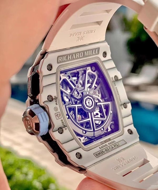 Richard Mille RM 35-03 Rafa Nadal White Carbon Quartz TPT(WHITE)