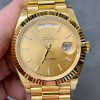 Rolex Day-Date 128238 Fluted Bezel Champagne Index Dial 36MM Unisex Replica Watch