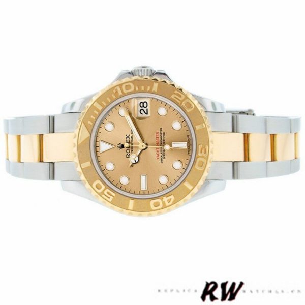 Rolex Yacht Master 169623 Steel Yellow Gold Champagne Dial 29MM Lady Replica Watch