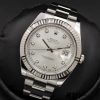 Rolex Datejust II 116334 Silver Diamond Dial 41mm Mens Replica Watch