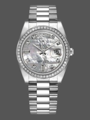 Rolex Day Date 118346 White MOP Dial 36mm Unisex Replica Watch