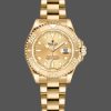 Rolex Yacht Master 169628 Yellow Gold Champagne Dial 29mm Lady Replica Watch
