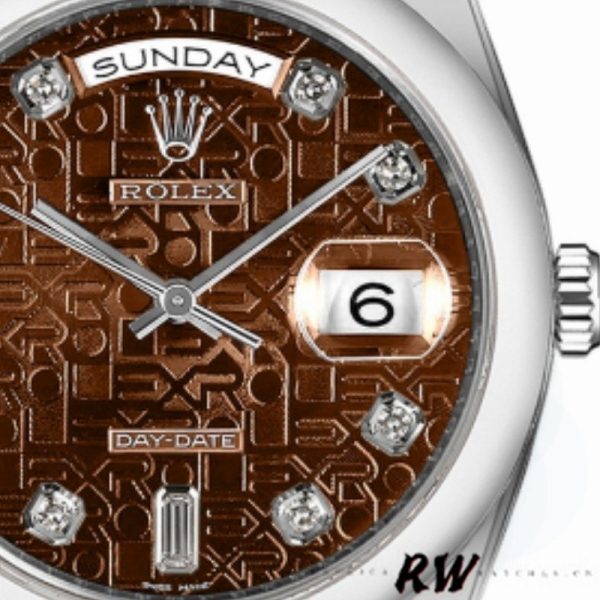 Rolex Day-Date 118209 Jubilee Chocolate Brown Diamonds Dial 36mm Unisex Replica Watch