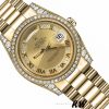 Rolex Day-Date 118388 Champagne Diamond Dial Yellow Gold 36MM Unisex Replica Watch