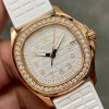 Replica Patek Philippe Aquanaut Rose Gold White Dial 5068R 010 36mm Lady Watch