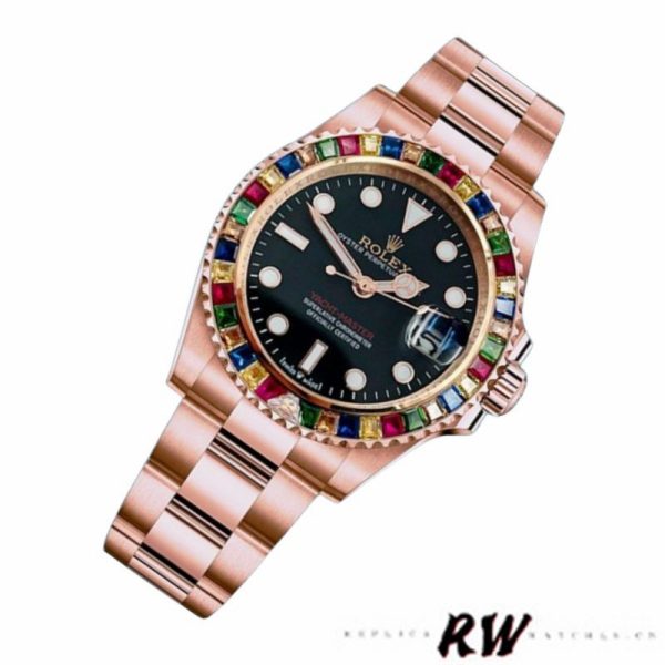 Rolex Yacht Master 116695 Everose Gold Black Dial 40MM Mens Replica Watch