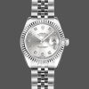 Rolex Datejust 179174 Silver Diamond Dial Fluted Bezel 26MM Lady Replica Watch