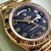 Rolex Day-Date 218238 Wave Black Dial Yellow Gold 41MM Mens Replica Watch