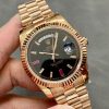 Rolex Day-Date 218235 Diamonds and Rubies Black Dial Rose Gold 41MM Mens Replica Watch