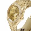 Rolex Day Date 118348 Champagne diamond Dial Yellow Gold 36mm Unisex Replica Watch