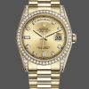 Rolex Day-Date 118388 Yellow Gold Champagne Dial 36MM Unisex Replica Watch