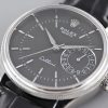 Rolex Cellini Date 50519 Black Leather Black Dial 39mm Mens Replica Watch