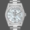 Rolex Day-Date 118389 Diamond Bezel MOP White Dial 36MM Unisex Replica Watch