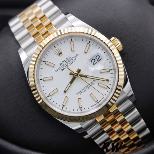 Rolex Datejust 126233 White Index Dial Fluted Bezel 36MM Unisex Replica Watch