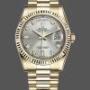 Rolex Day-Date 118238 Silver Diamond Dial 36mm Unisex Replica Watch