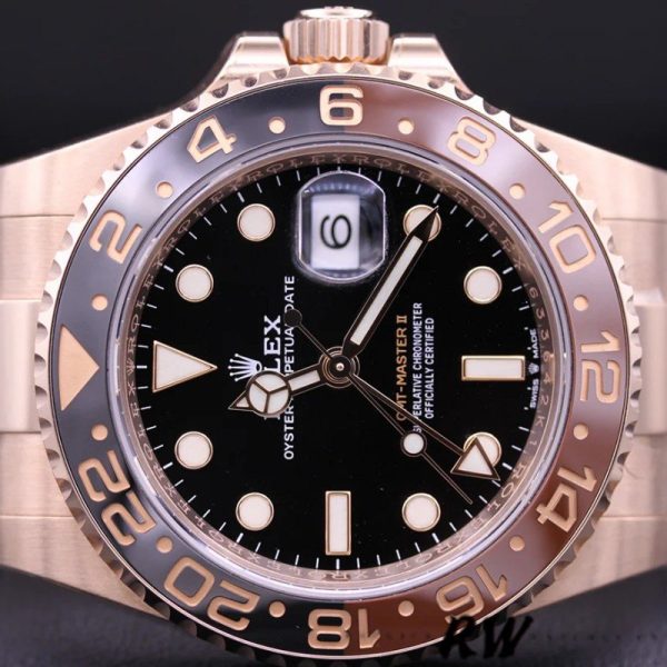 Rolex GMT-Master II 126715CHNR Black Dial Everose case 40MM Mens Replica Watch