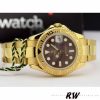 Rolex Yacht Master 169628 Yellow Gold Black MOP Dial 29MM Lady Replica Watch