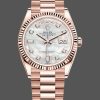 Rolex Day-Date 128235 Everose Gold MOP Dial 36MM Unisex Replica Watch