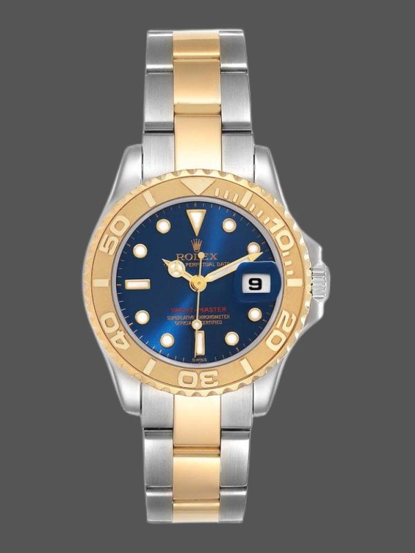 Rolex Yacht Master 169623 Steel Yellow Gold Blue Dial 29MM Lady Replica Watch