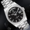Rolex Day Date 118206 Platinum Black Dial 36mm Unisex Replica Watch