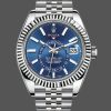 Rolex Sky-Dweller 326934 Fluted Bezel Blue Dial 42MM Replica Watch