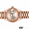Rolex Datejust 279166 Dark Grey Roman Numeral Dial Domed Bezel 28mm Lady Replica Watch