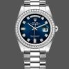 Rolex Day-Date 128349RBR Blue Ombre Dial Diamond Bezel 36MM Unisex Replica Watch