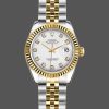 Rolex Datejust 179173 White Diamond Dial Fluted Bezel 26MM Lady Replica Watch