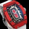 Richard Mille RM07-01 Racing Red Carbon White Rubber Strap 46mm Ladies Watch