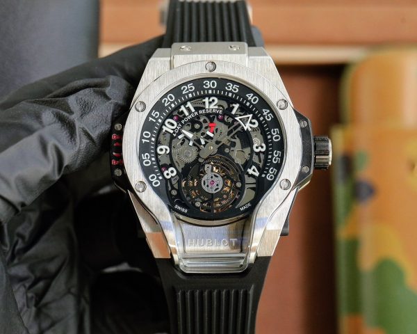 Hublot MP-13 Tourbillon Bi-Axis Retrograde 913.NX.1170.RX 44 mm(silver black)