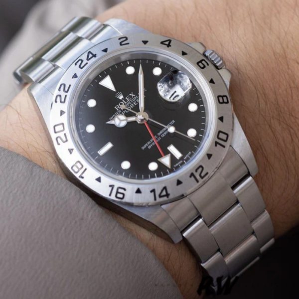 Rolex Explorer II 16570 Stainless Steel Black Dial 40MM Mens Replica Watch
