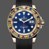 Rolex Yacht Master 116695 Black Rubber Strap Blue Dial 40MM Mens Replica Watch