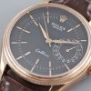 Rolex Cellini Date 50515 Brown Leather Black Index Dial 39mm Mens Replica Watch