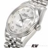 Rolex Datejust 126234 White Mother of Pearl Diamonds Dial 36MM Unisex Replica Watch