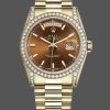 Rolex Day-Date 118388 Diamond Bezel Chocolate Brown Dial 36MM Unisex Replica Watch
