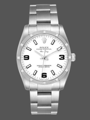 Rolex Oyster Perpetual air-king 114210 White Dial 34mm Unisex replica watch