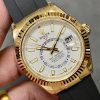 Rolex Sky Dweller 326238 Yellow Gold White Dial 42mm Mens Replica Watch