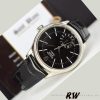Rolex Cellini Dual Time 50529 Black Dial White Gold 39mm Mens Replica Watch