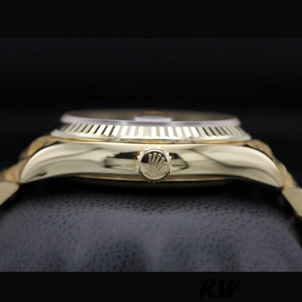 Rolex Day-Date 128238 Fluted Bezel White Index Dial 36MM Unisex Replica Watch