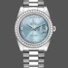 Rolex Day Date 118346 Roman Ice Blue Dial 36mm Unisex Replica Watch