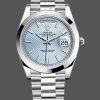 Rolex Day-Date 228206 Ice Blue Motif Dial Platinum 40MM Mens Replica Watch