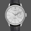 Rolex Cellini Date 50519 Black Leather Silver Dial 39mm Mens Replica Watch